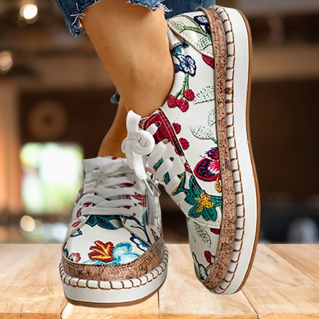 BloomStride Floral Sneakers