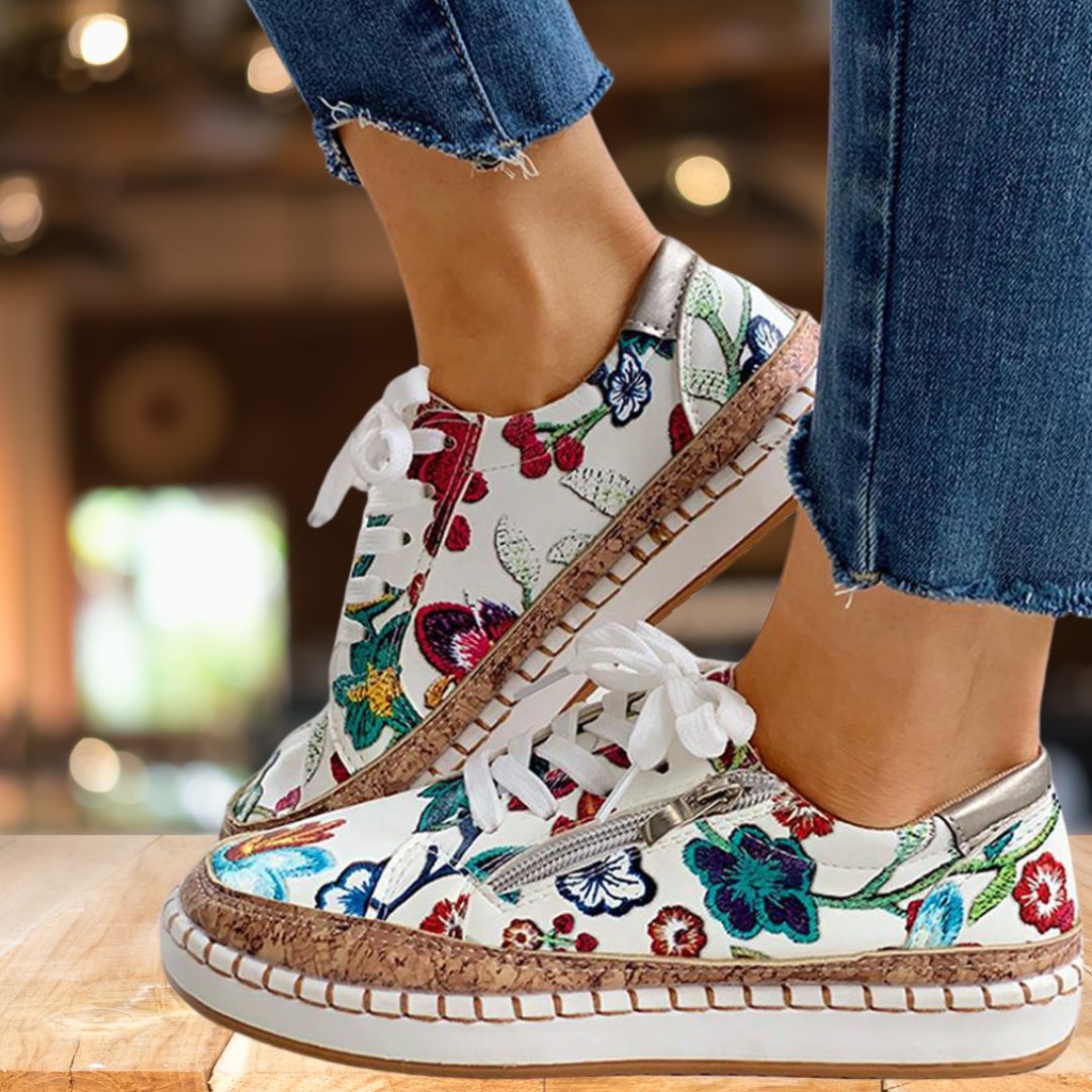 BloomStride Floral Sneakers