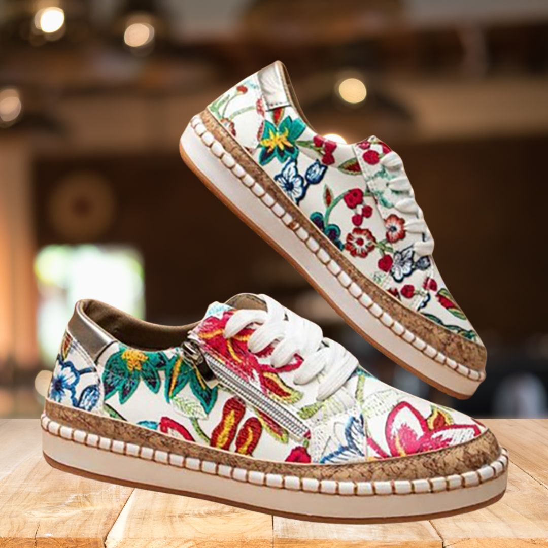 BloomStride Floral Sneakers