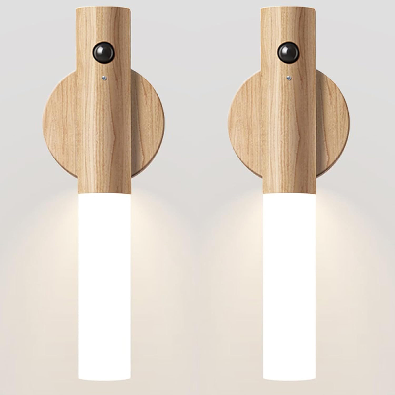 Magnetic Wooden Wall Light