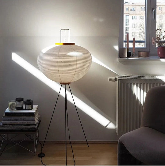 Japanese style paper floor lamp