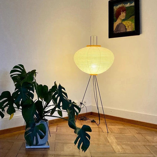 Japanese style paper floor lamp