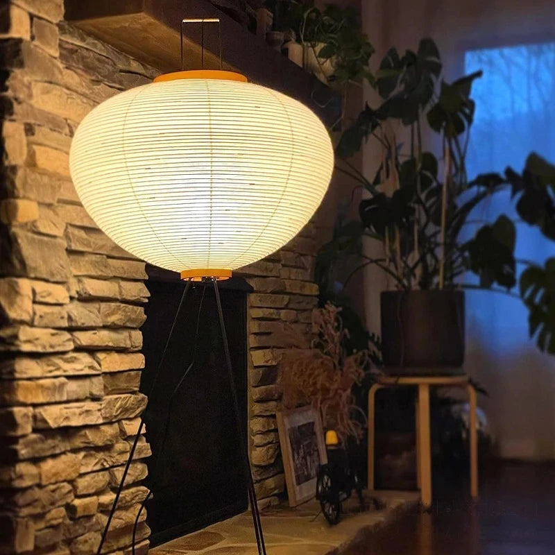 Japanese style paper floor lamp