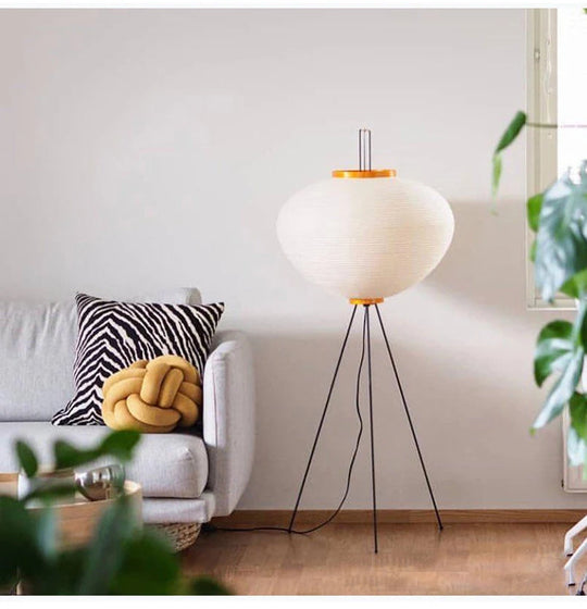 Japanese style paper floor lamp